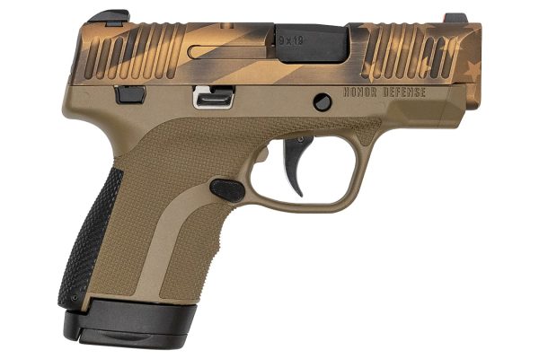 Honor Guard 9mm Sub-Compact Pistol with FDE Frame and Bronze USA Cerakote Slide