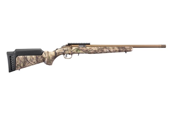 American Rimfire 22LR 18 Inch with Threaded Barrel Bronze Cerakote Go Wild Camo