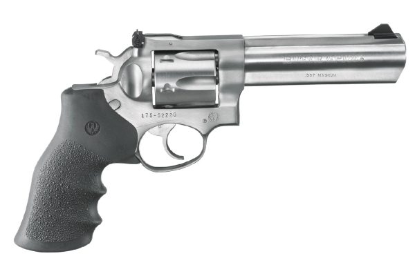 GP100 357 Magnum Double-Action Stainless Revolver with Hogue Monogrip