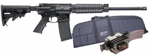 SMITH AND WESSON M&P 15 SPORT II OPTIC READY .223 REM / 5.56 16" BARREL 30 ROUNDS PROMO KIT W/ CASE AND MAG CHARGER